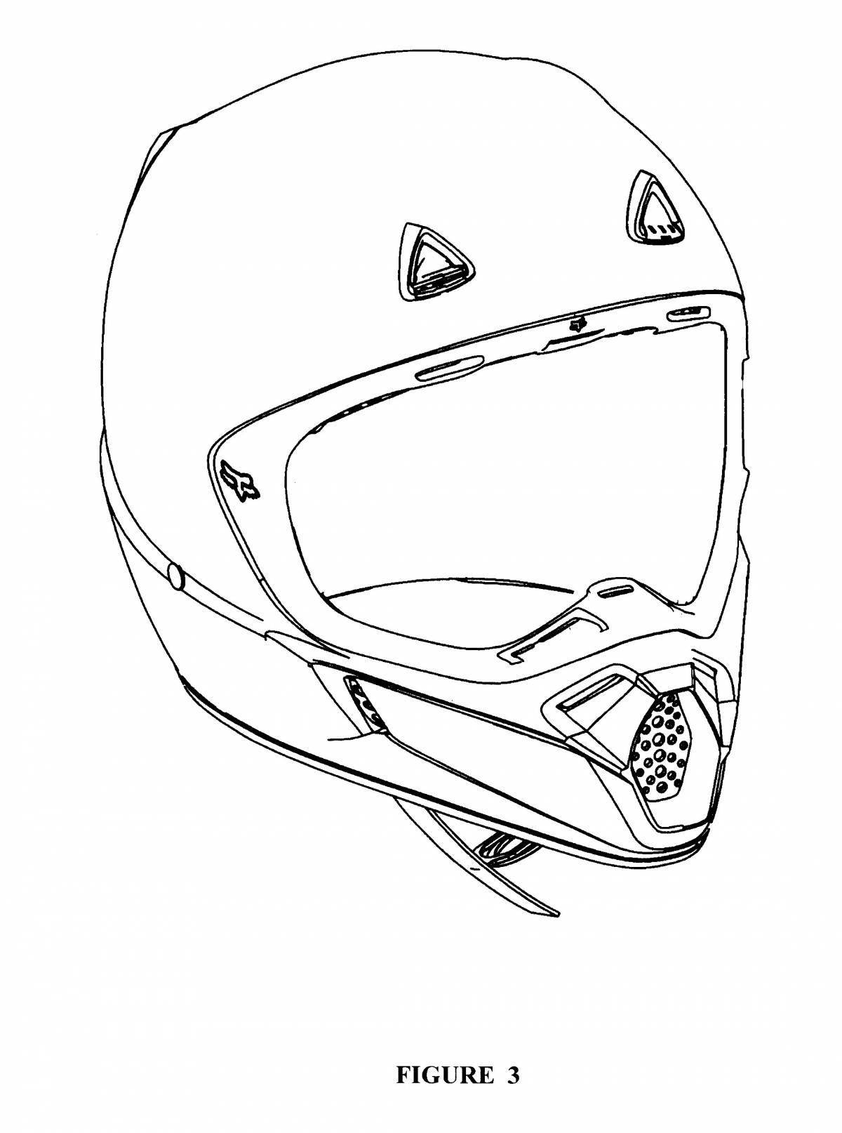 Majestic helmet coloring page