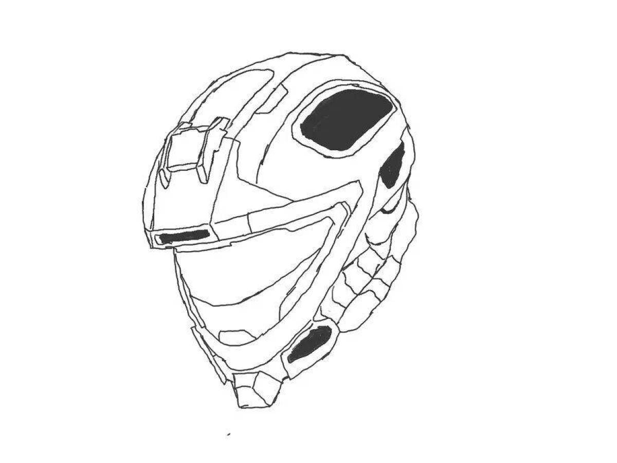 Mysterious helmet coloring page