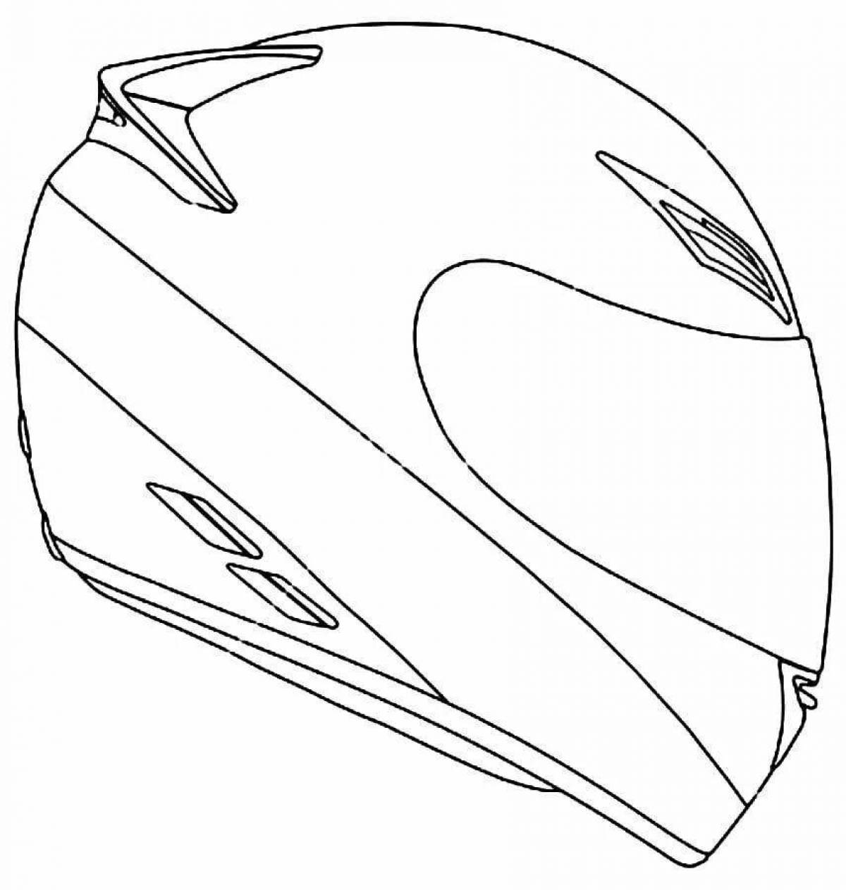 Веселая страница раскраски шлема