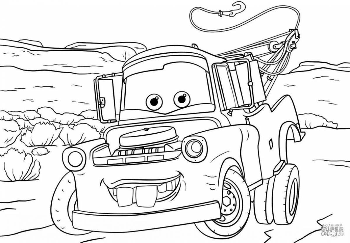 Dashing cars coloring pages for boys