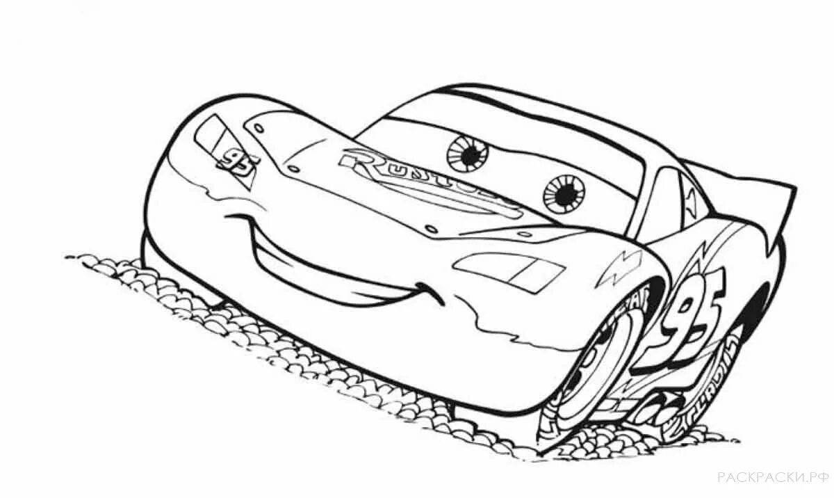 Shiny cars coloring pages for boys