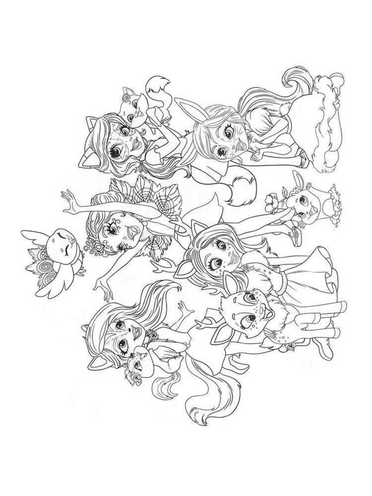 Enchenchimals fairytale coloring pages