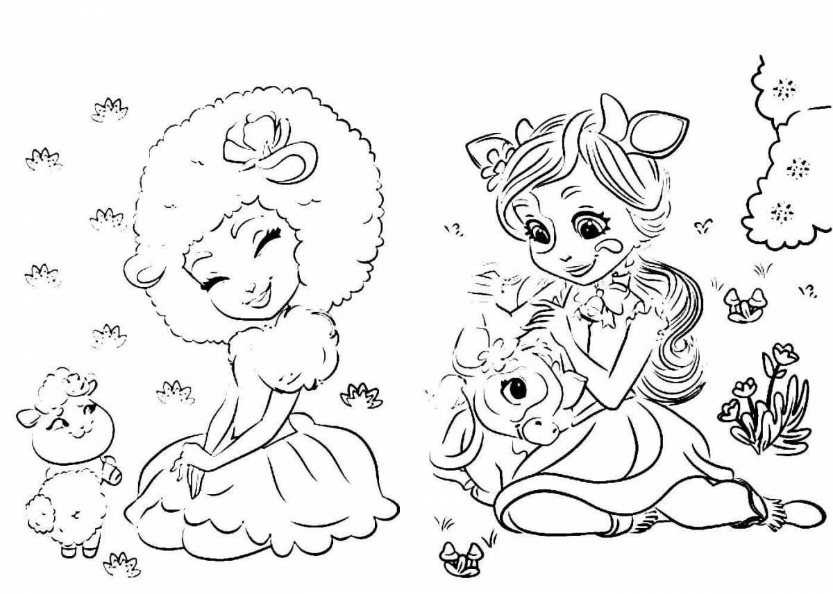 Attractive enchenchimals coloring pages