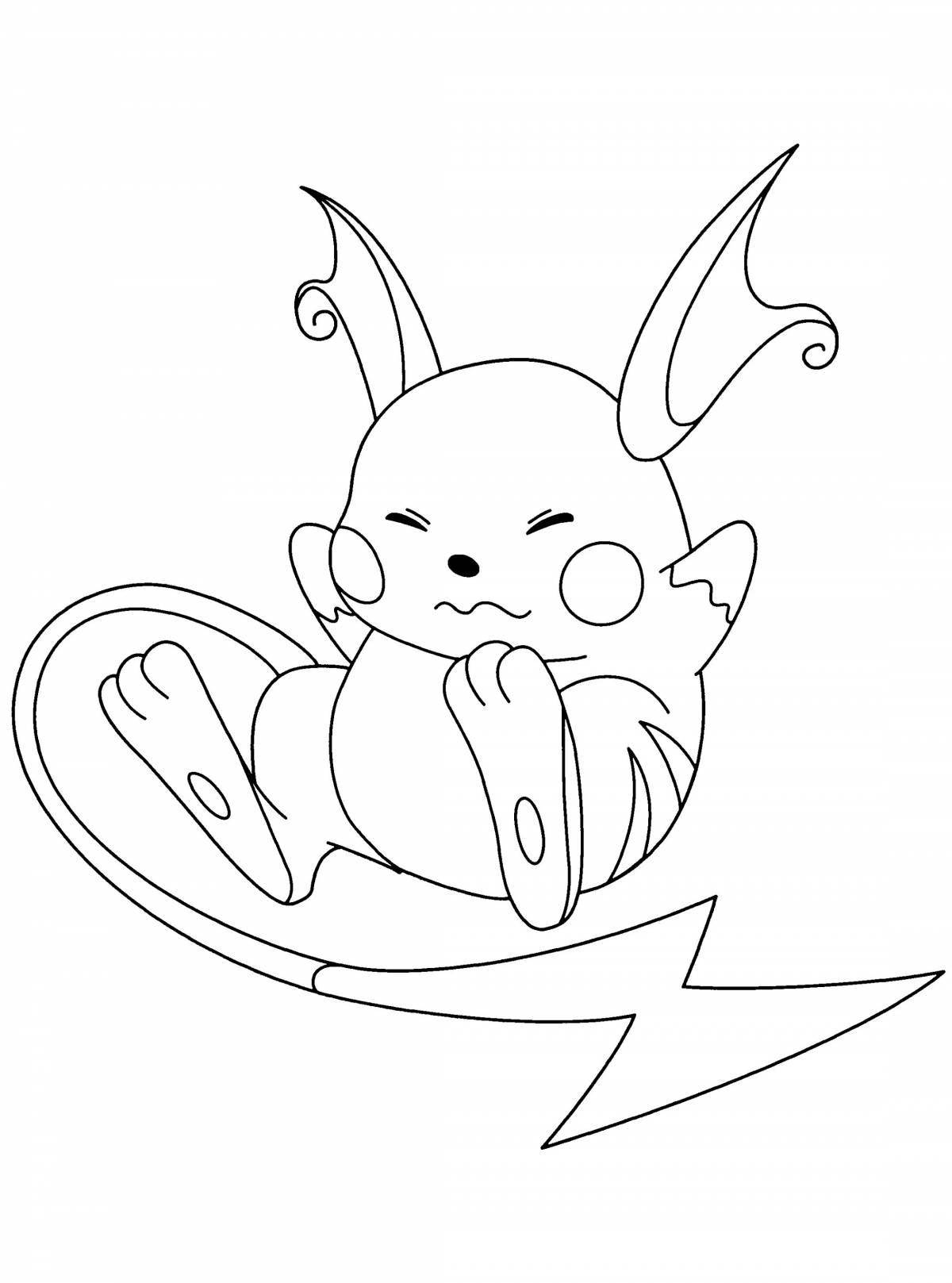 Raichu joyful coloring