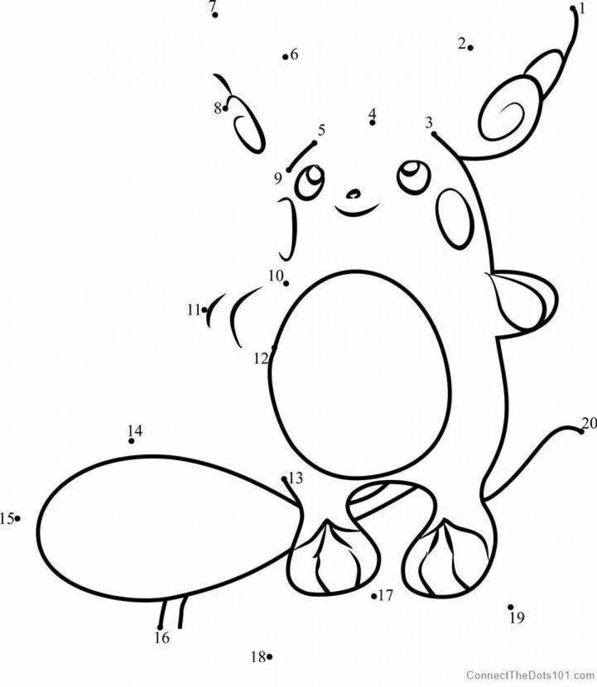 Dazzling raichu coloring book