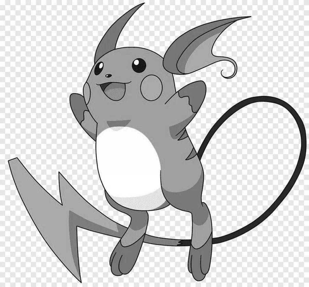 Elegant raichu coloring book