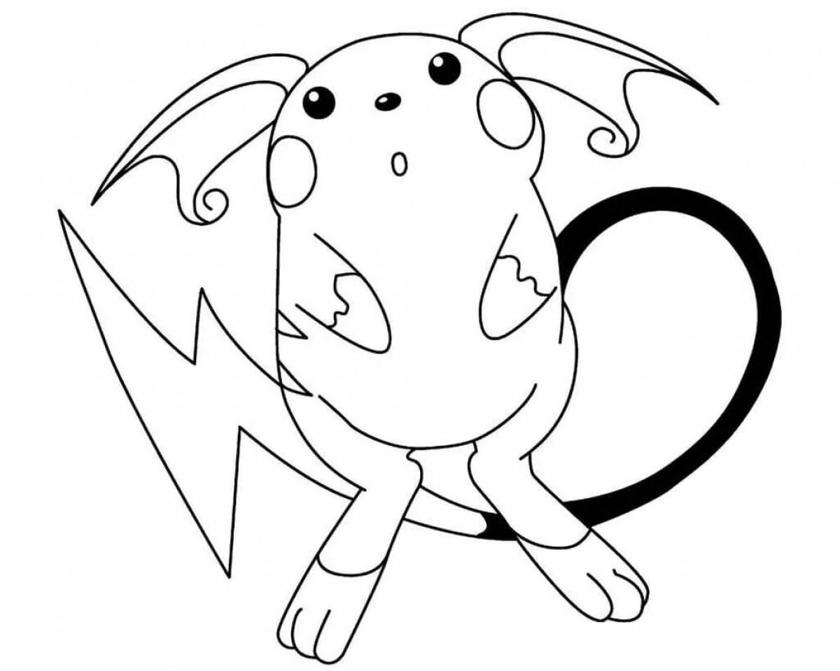 Exotic raichu coloring book