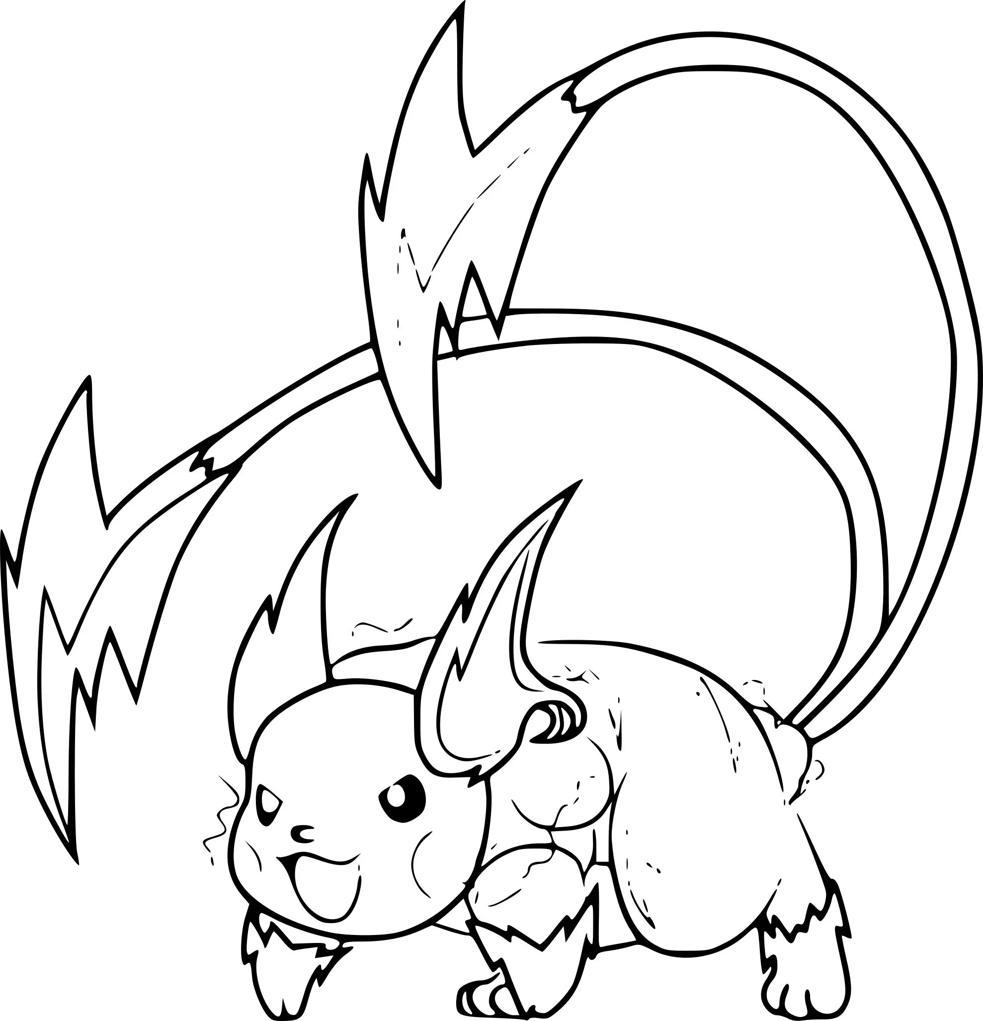 Raichu fluttering coloring book