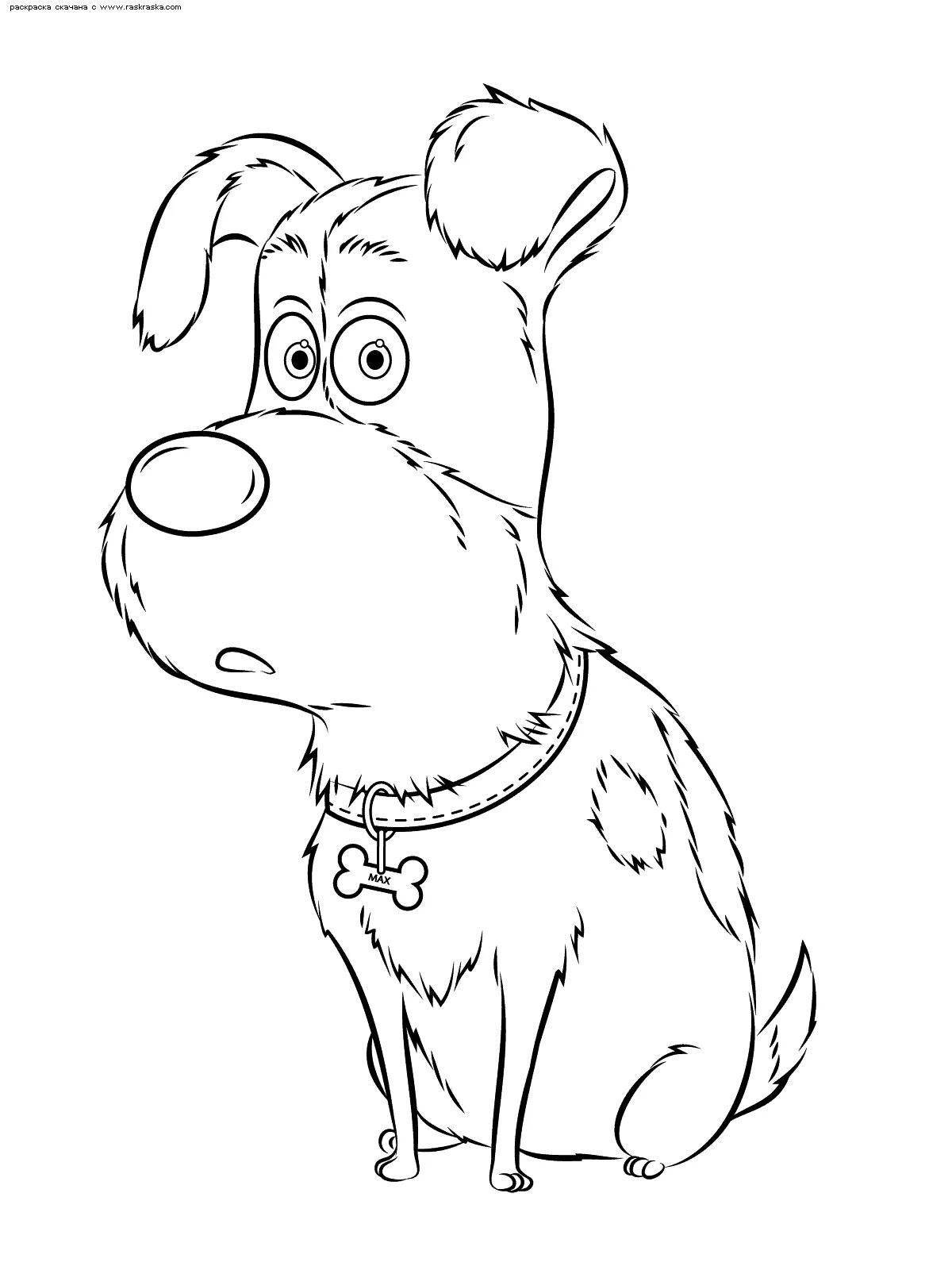 Max colorful coloring page