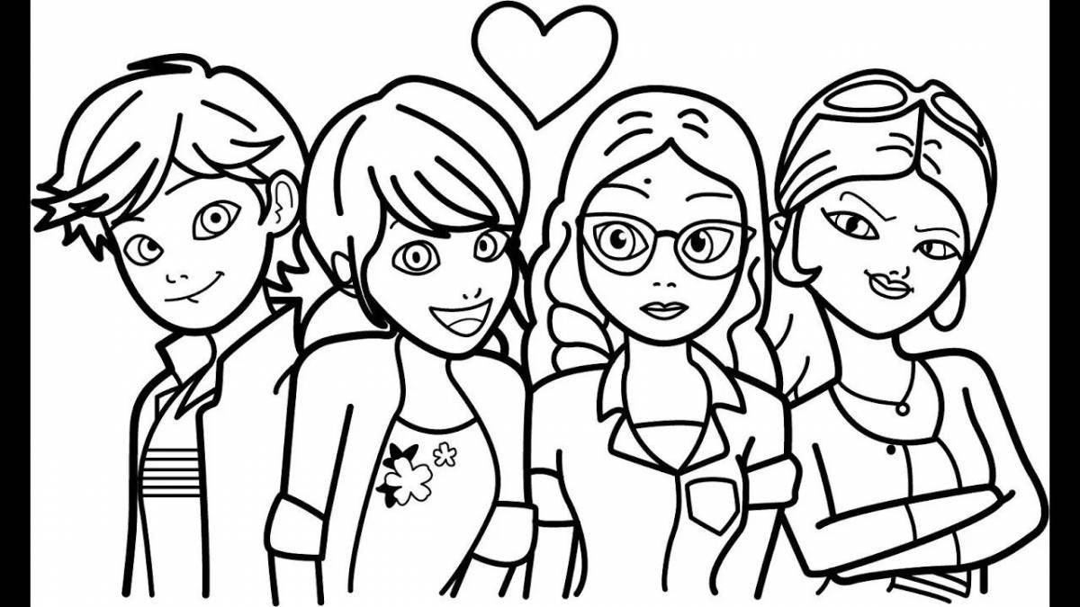 Chloe's colorful coloring page