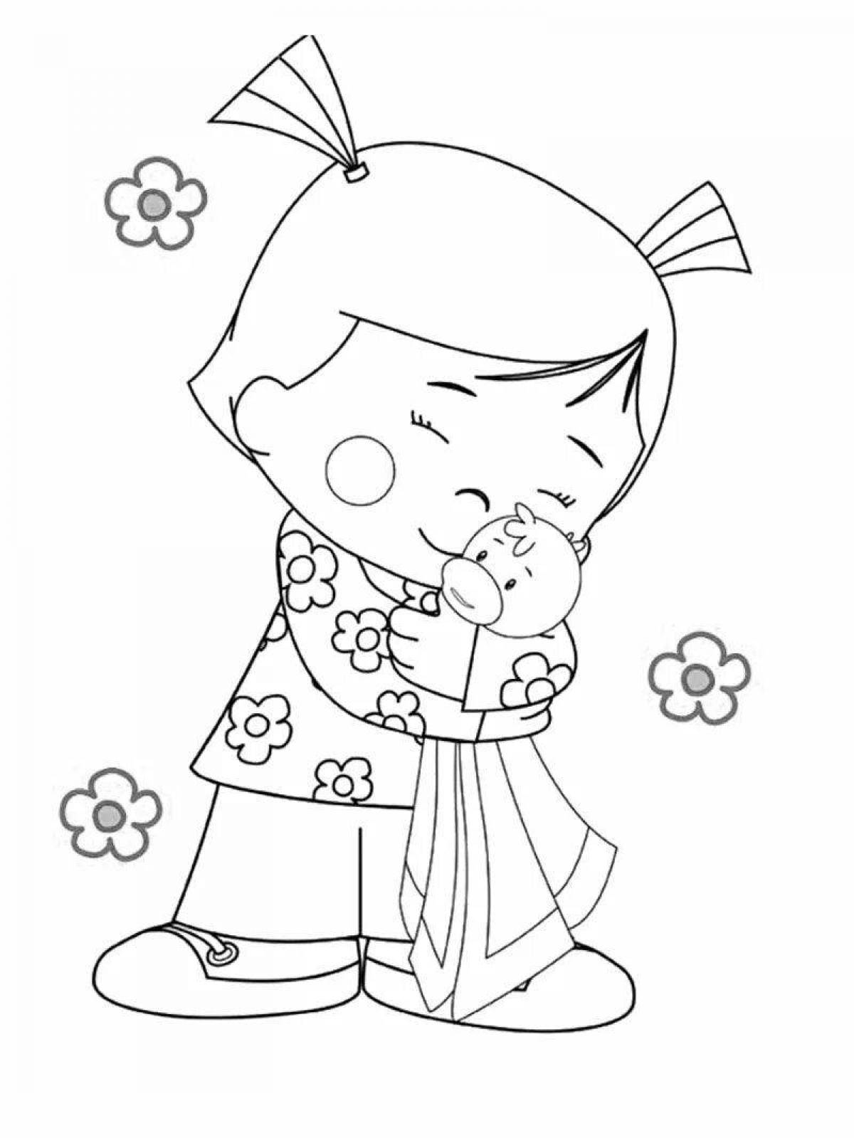 Chloe's vibrant coloring page