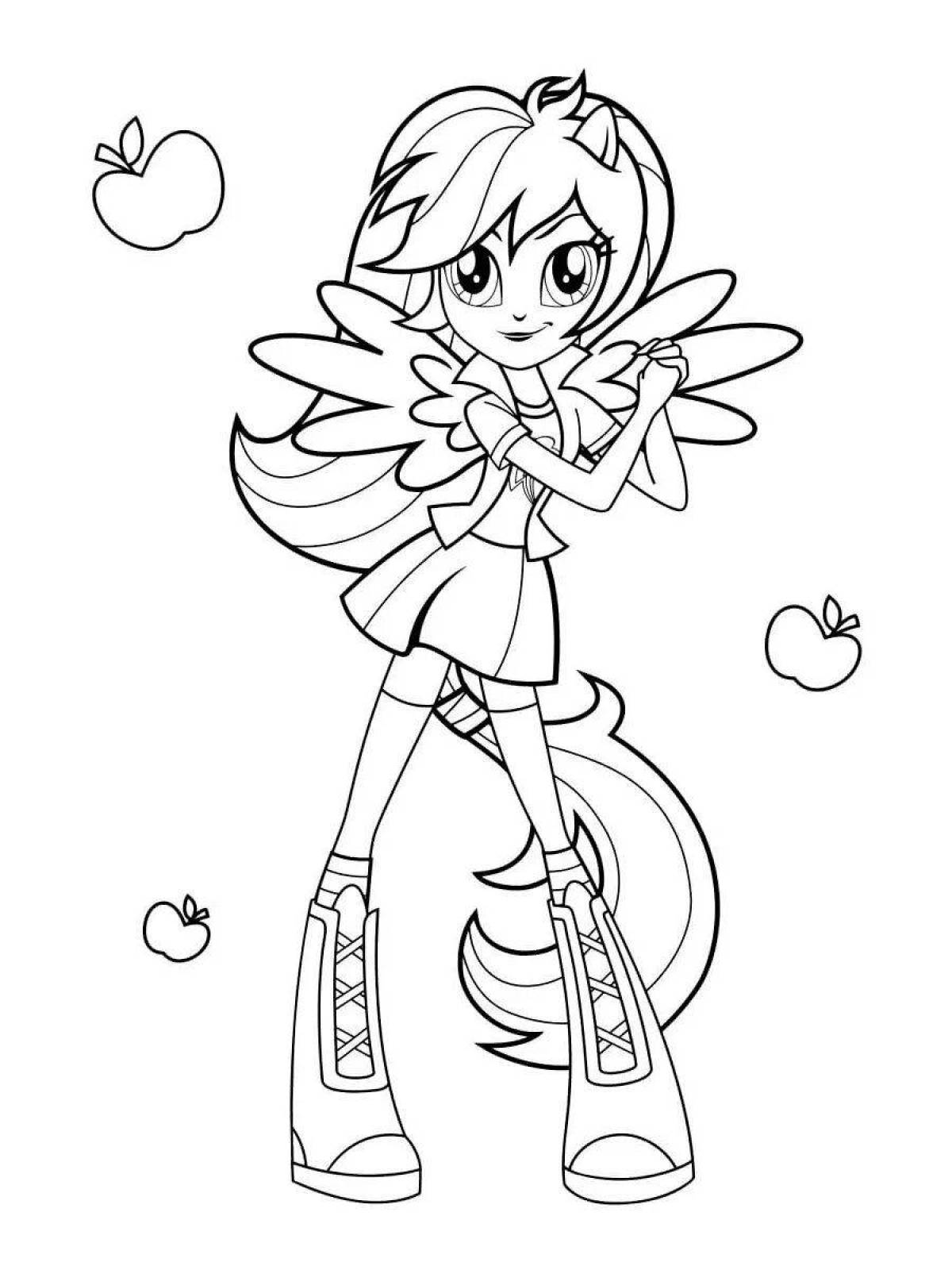 Awesome equestria coloring page