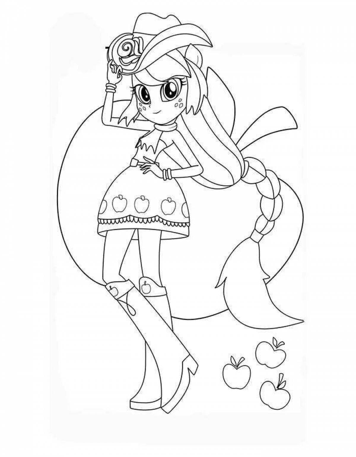Playful equestria coloring page