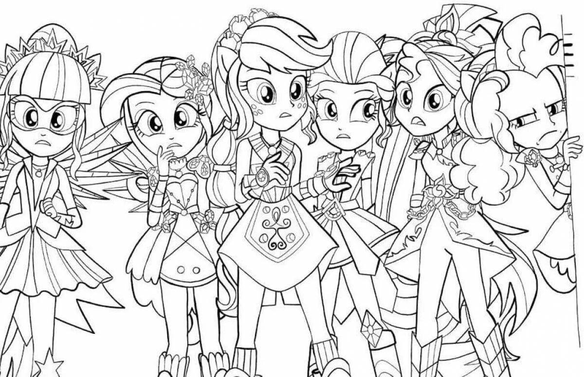 Coloring page sweet equestria