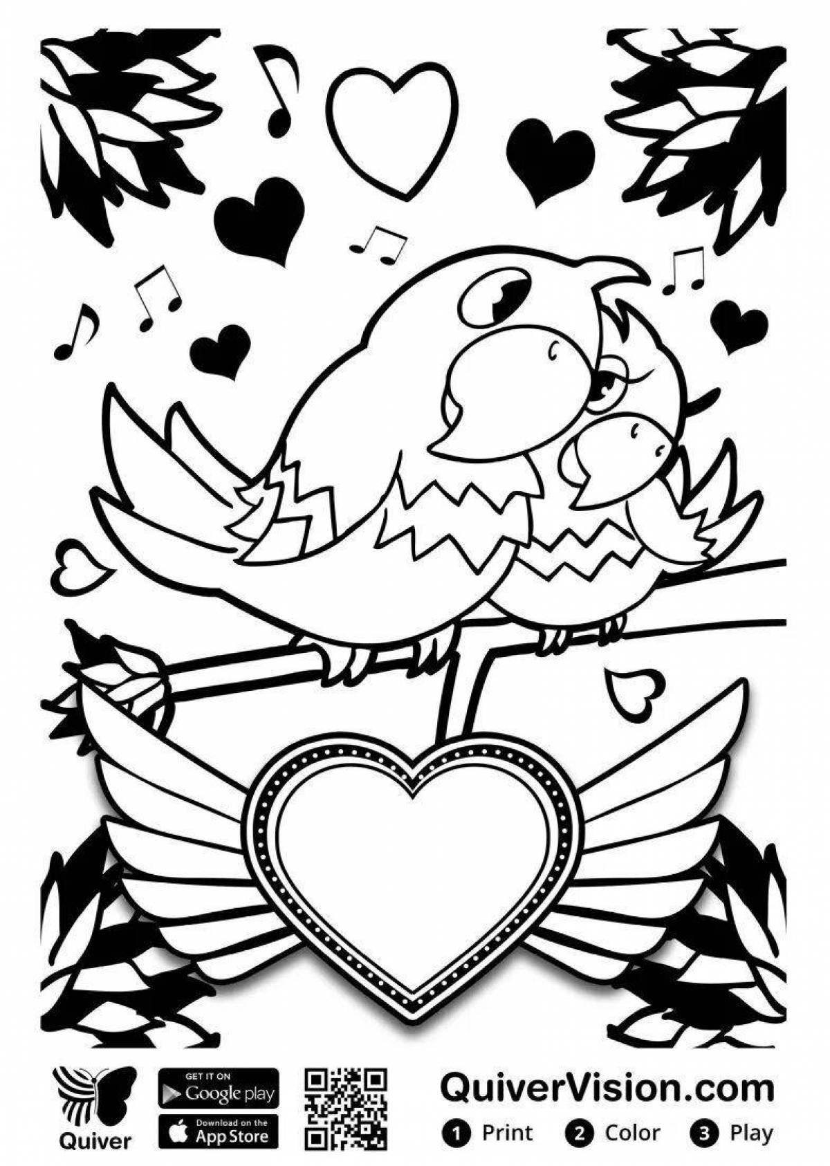 Inviting quiver coloring page