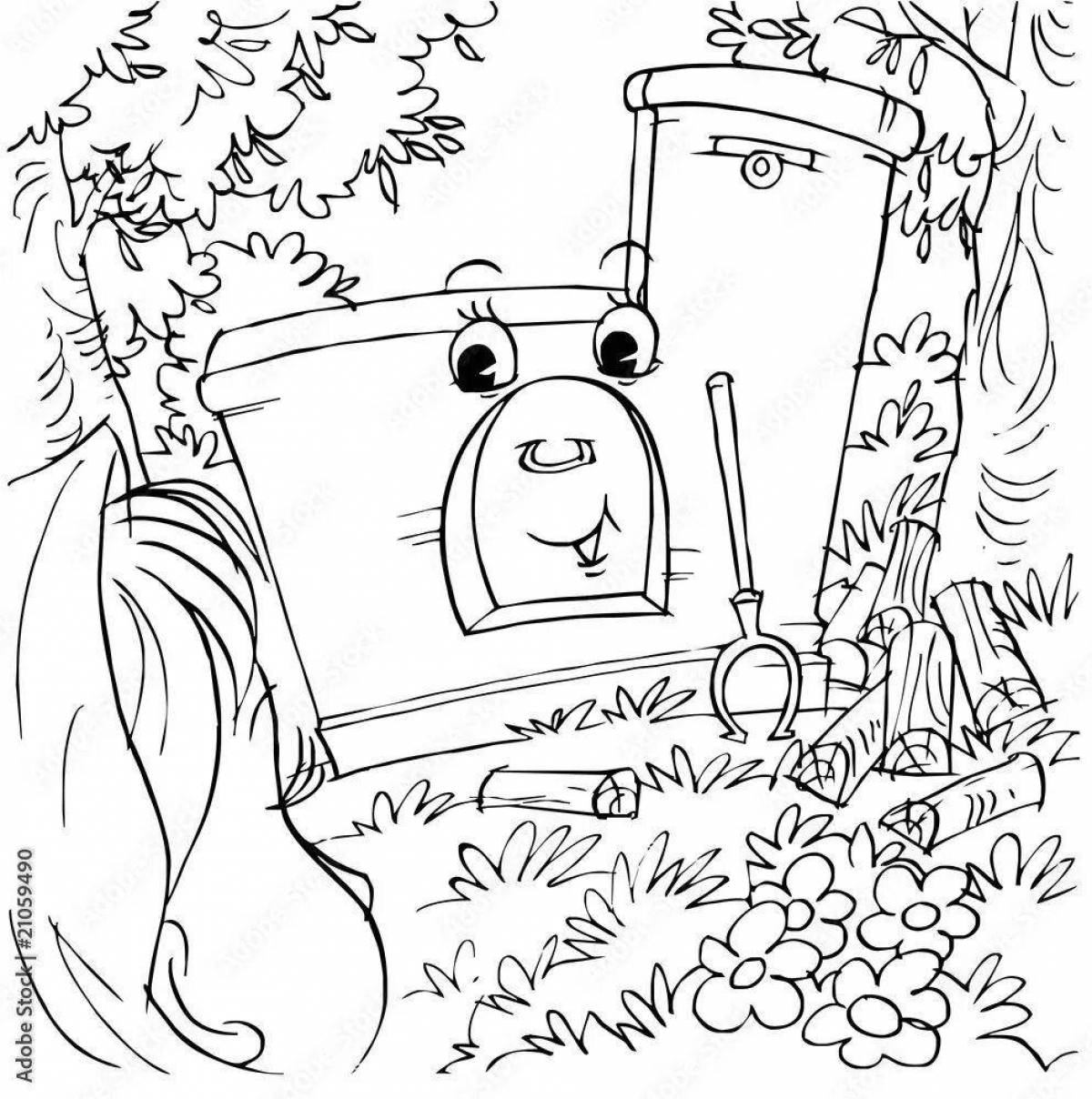 Coloring bright plate for children