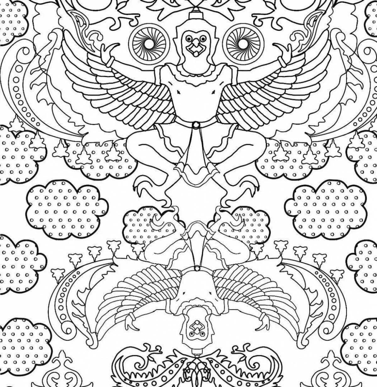 Colorful mini stress relief coloring book