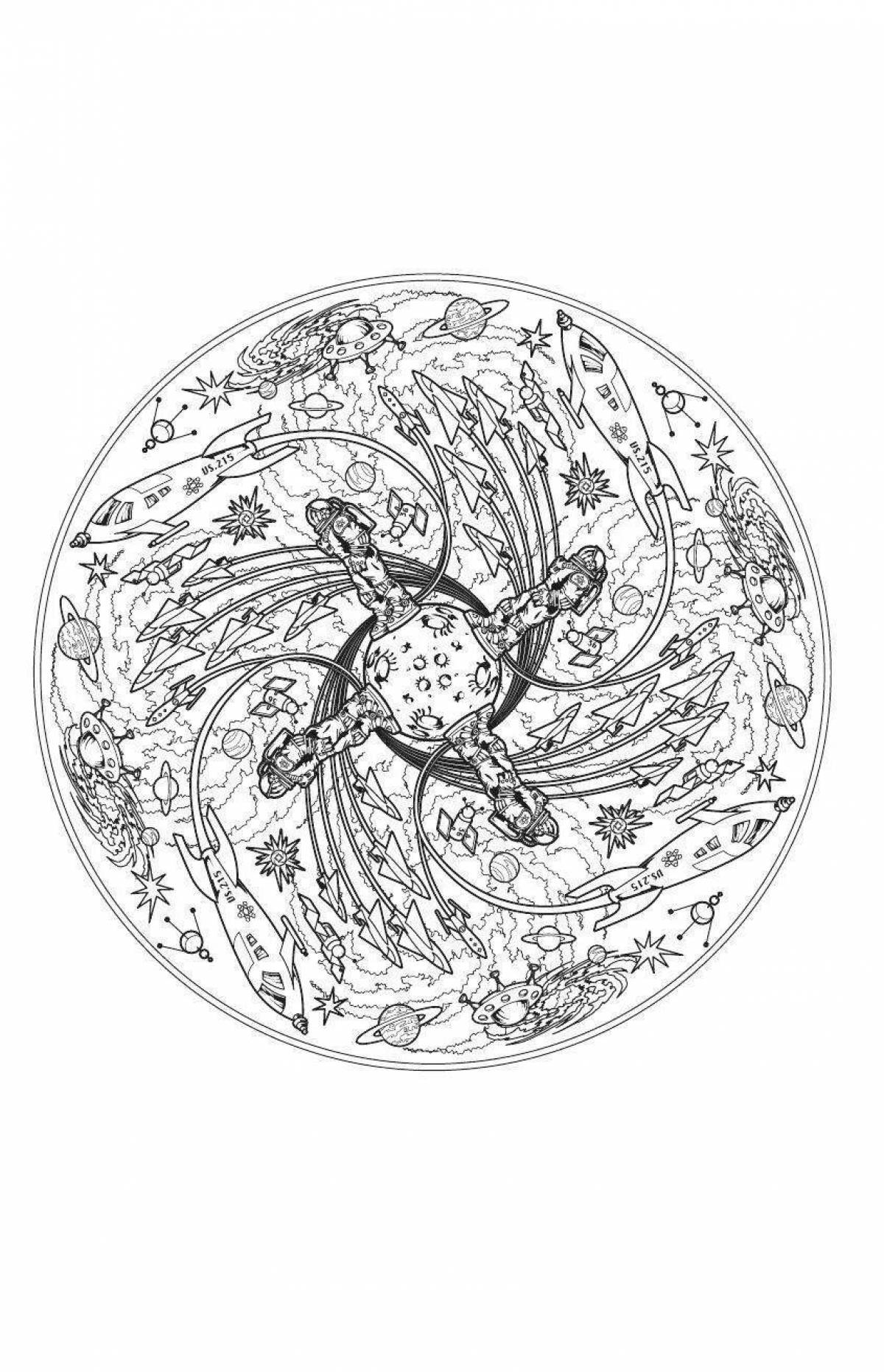 Relaxing mini anti-stress coloring book