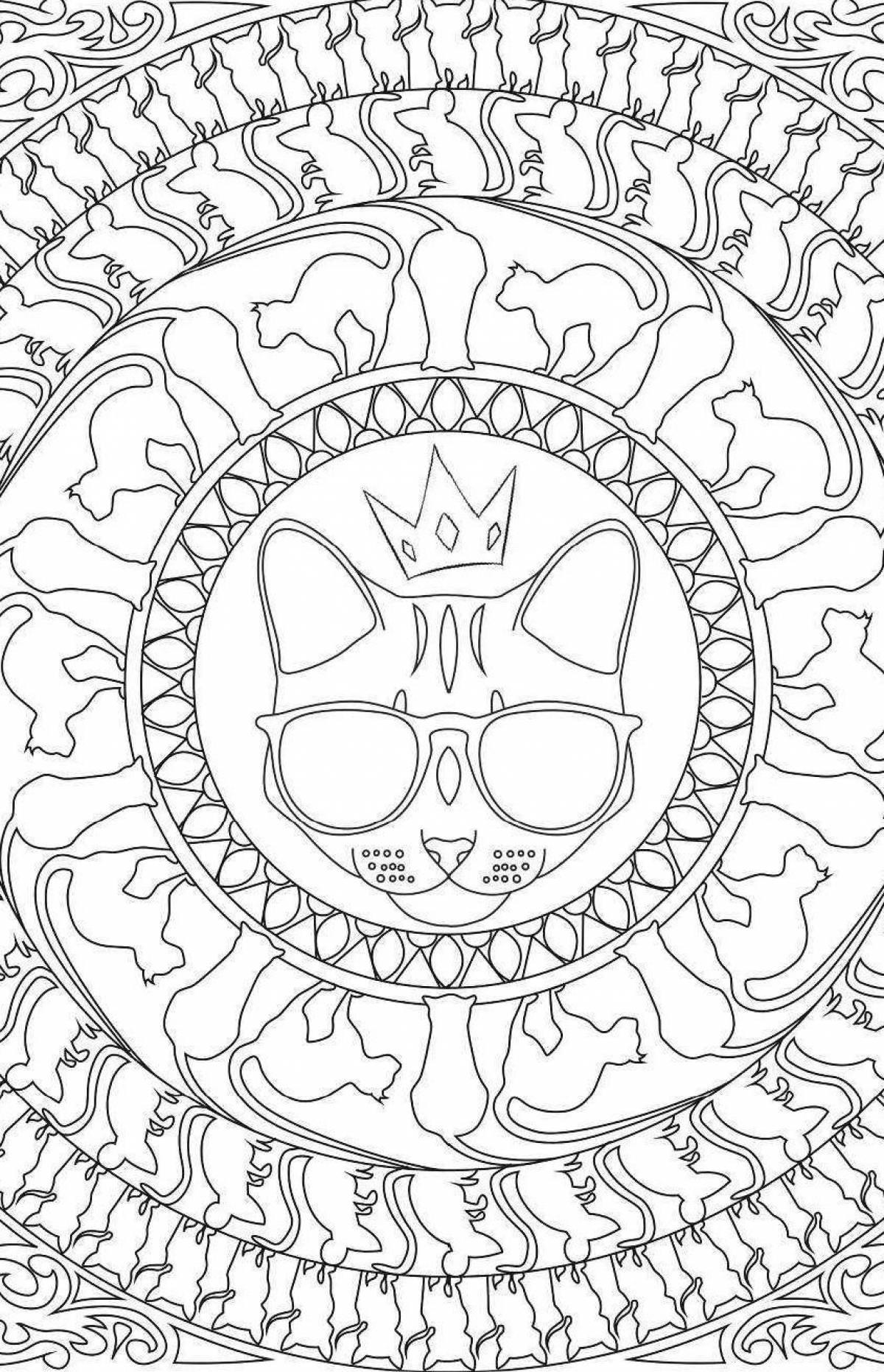 Serene mini antistress coloring book