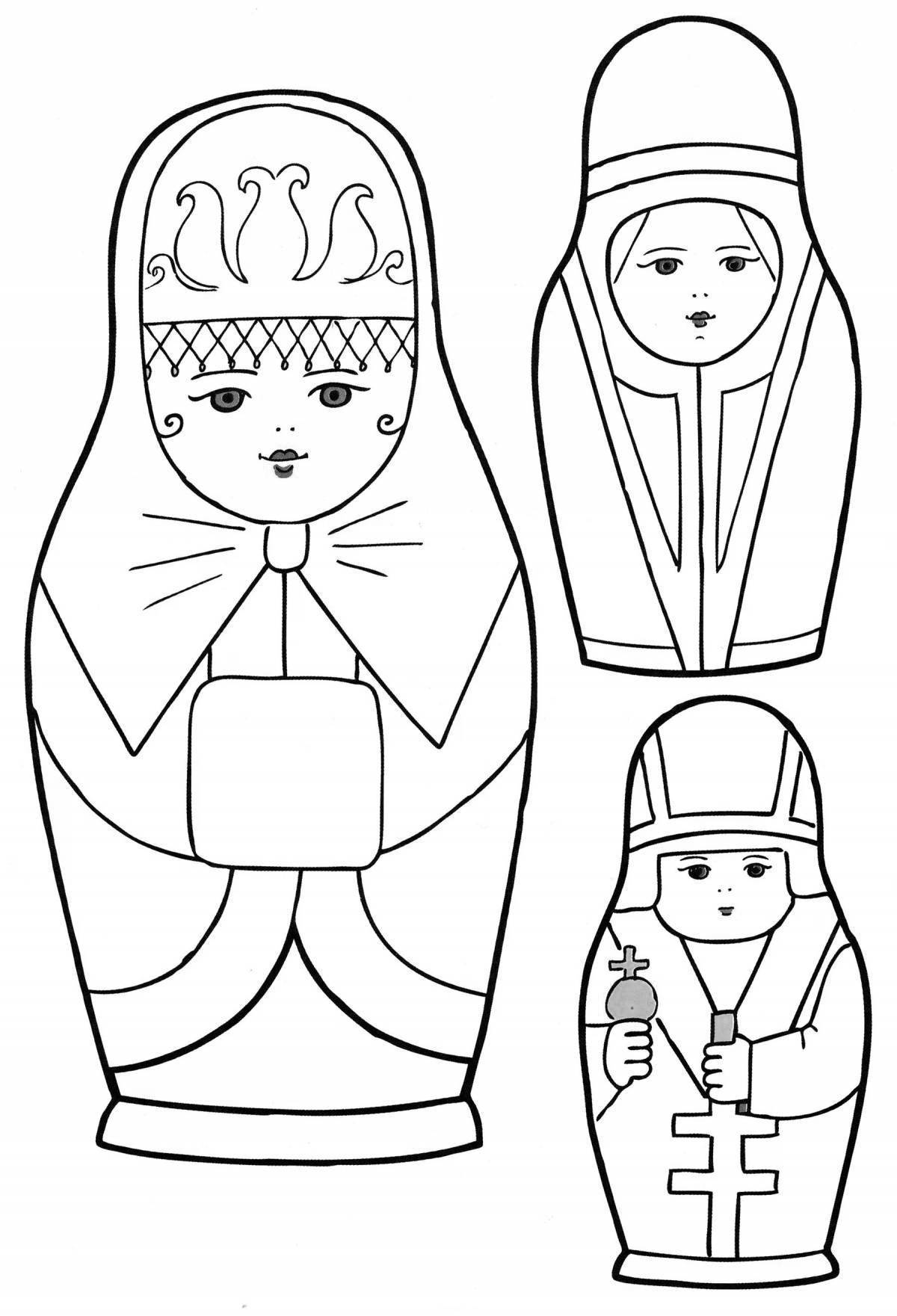 Раскраска Сапожки Для Матрешки