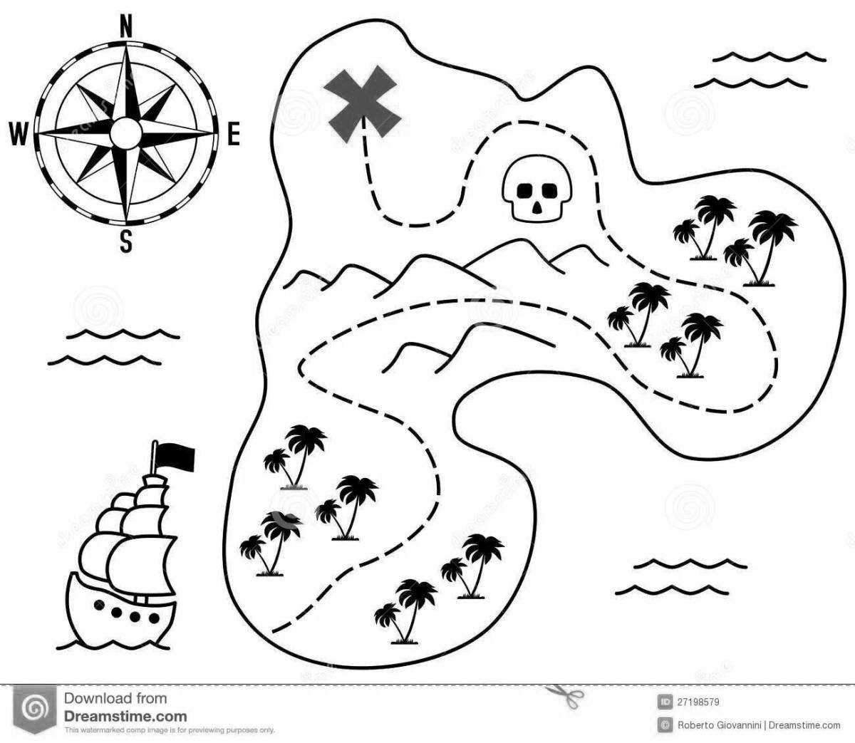 Карта поиска сокровищ для детей распечатать