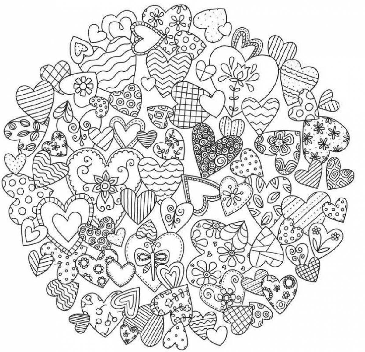 Гипнотическая мини-антистрессовая раскраска