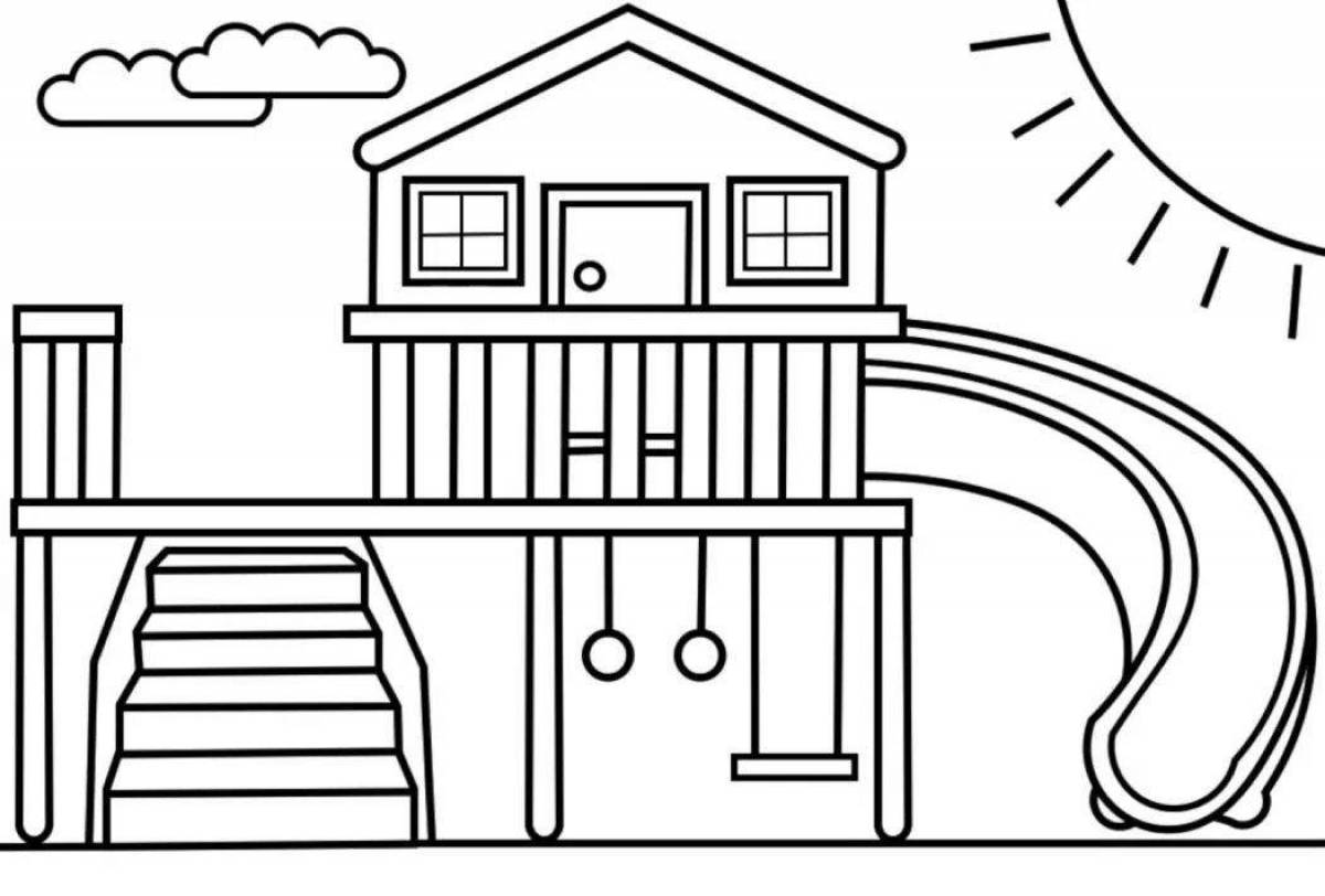 Coloring book bright homebody