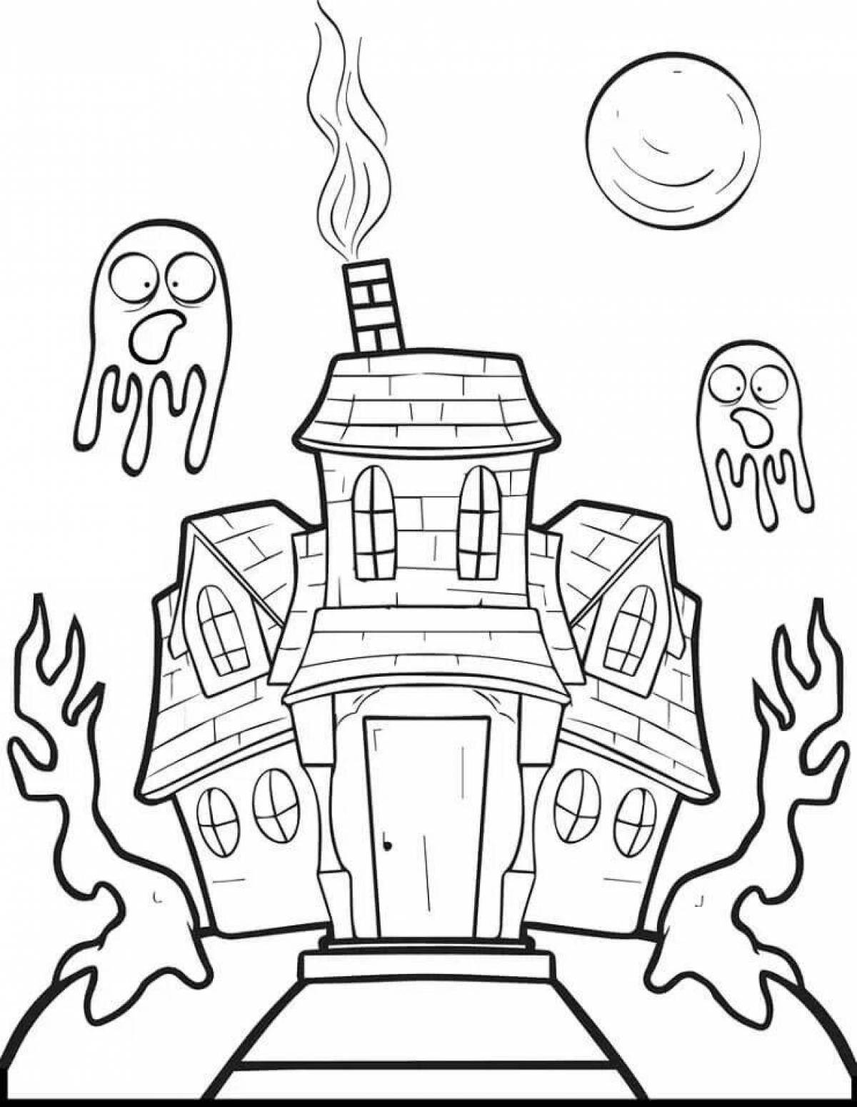 Coloring page cheerful homebody