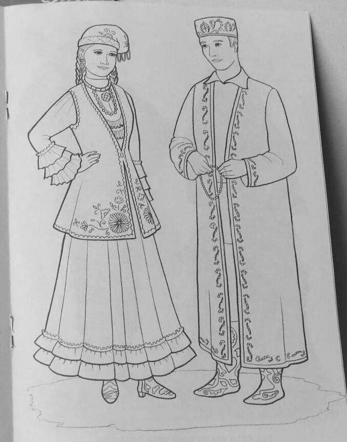 Раскраска “Татарский национальный костюм” (15 фото)