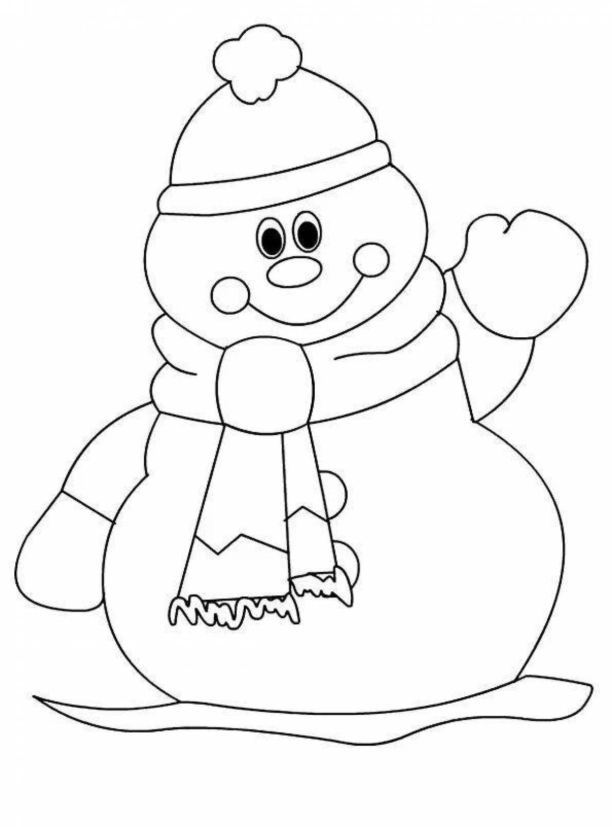 Gorgeous snowman coloring page