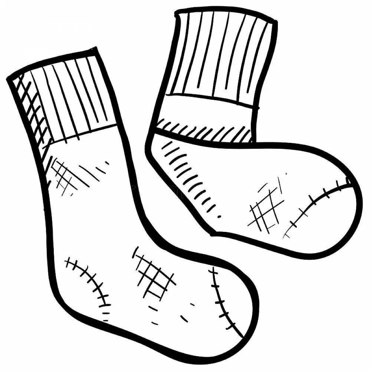Веселые носки-раскраски для детей