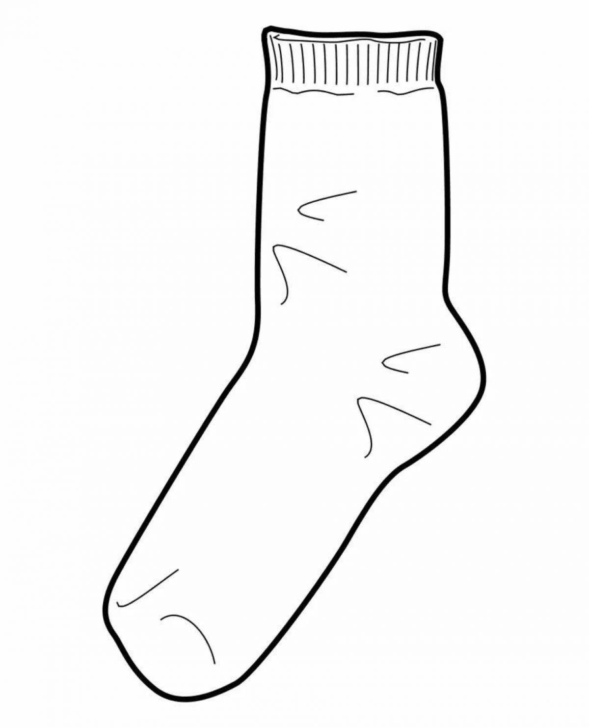 Раскраска «игривые носки» для детей