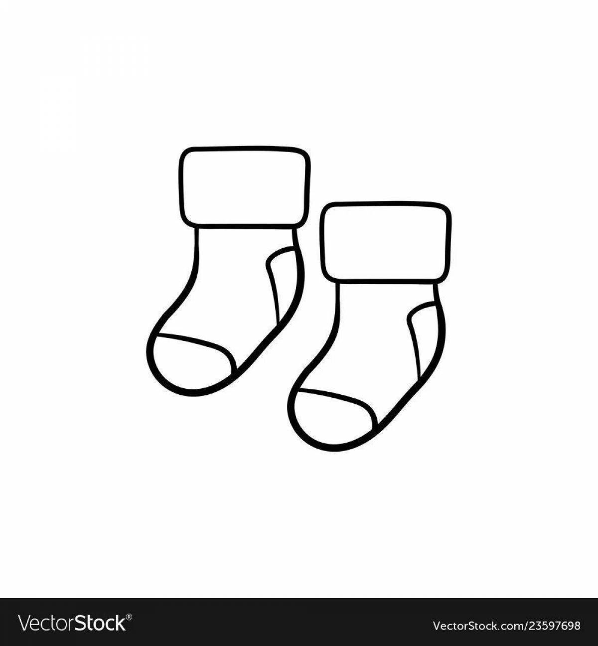 Magic Baby Socks Coloring Page