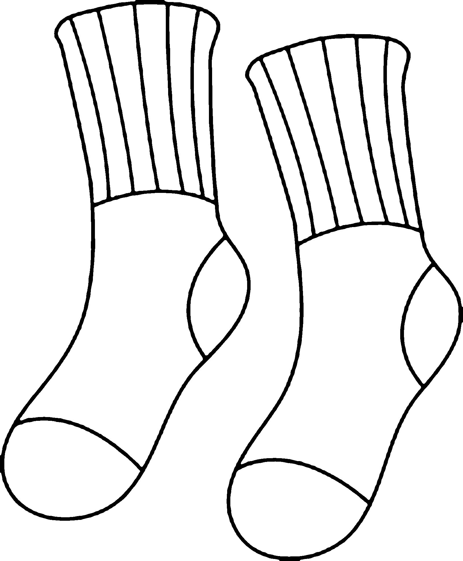 Colorful holiday socks coloring for preschoolers