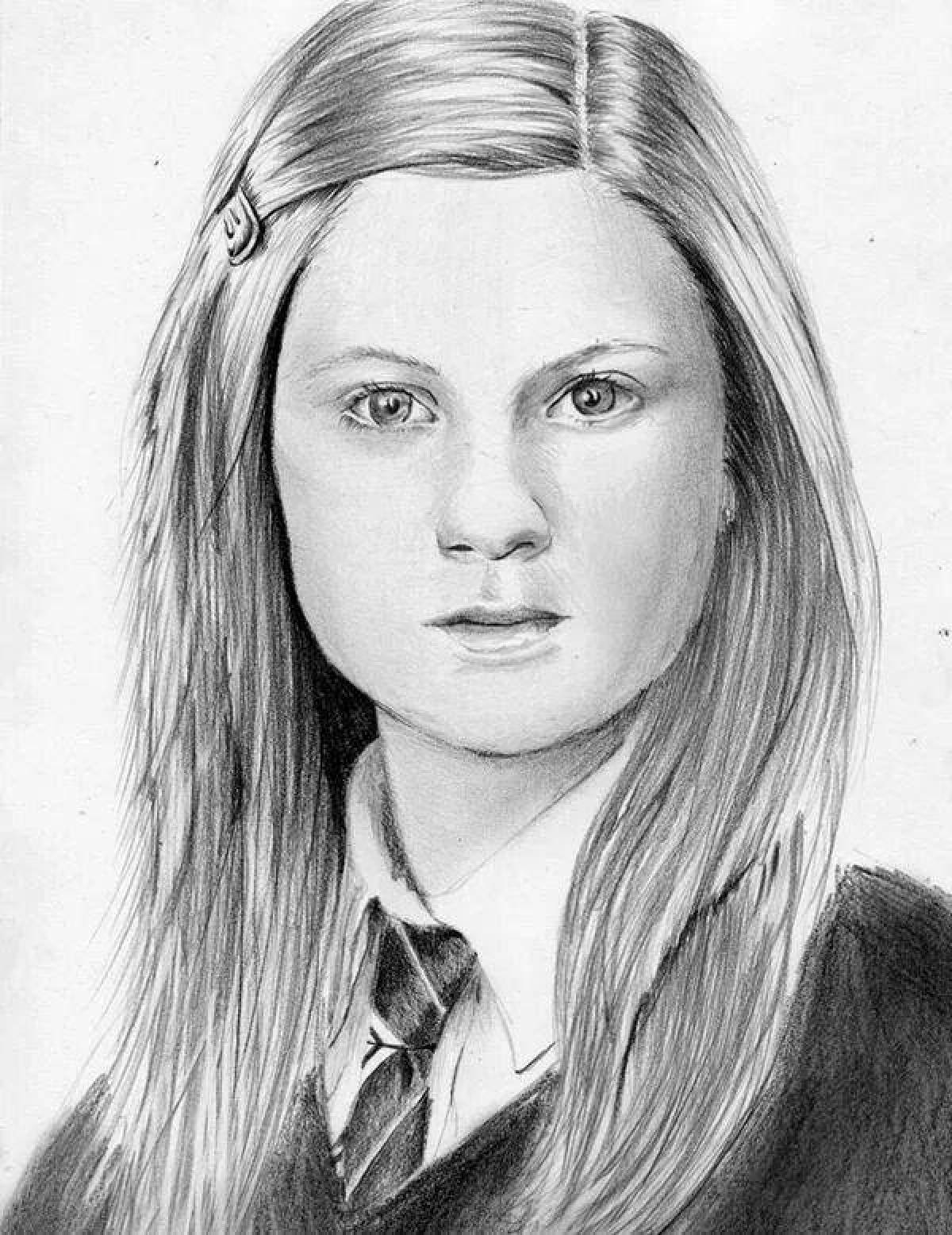 Coloring playful ginny weasley