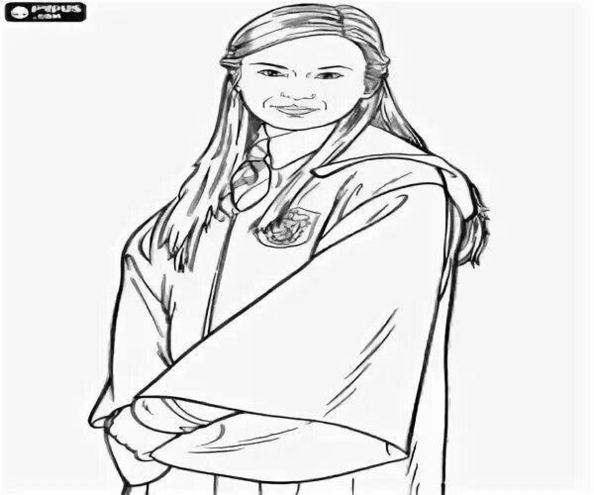 Ginny Weasley's amazing coloring page