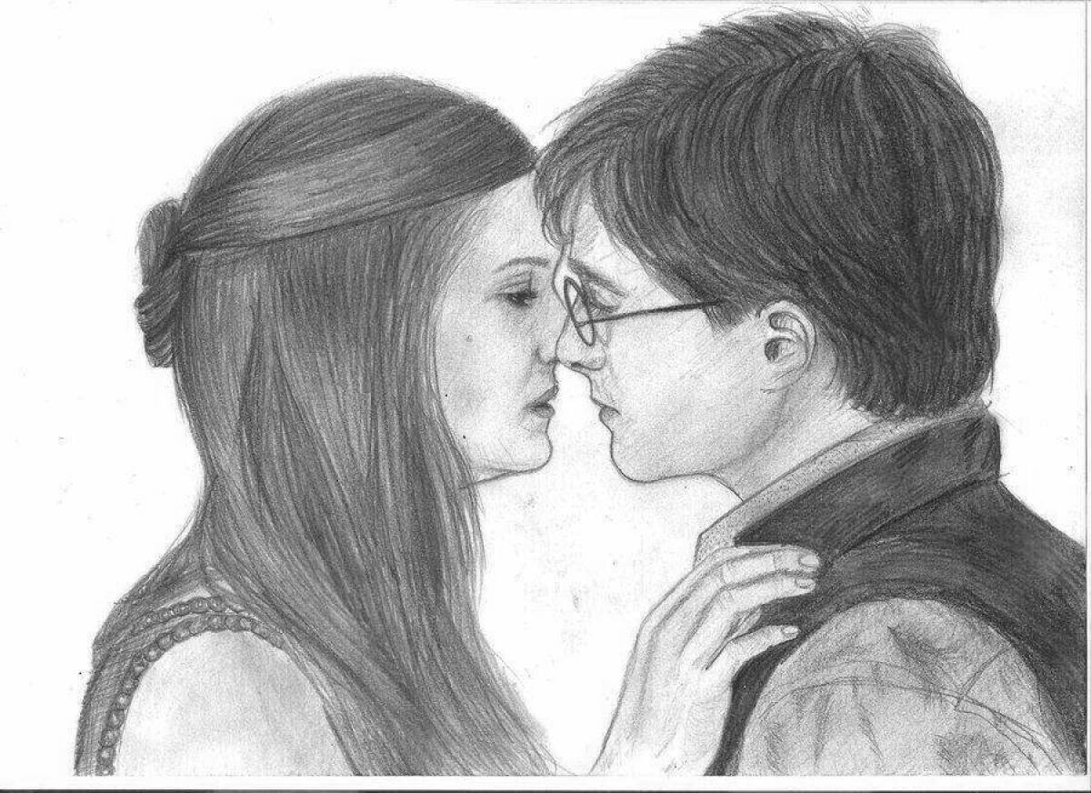 Раскраска Раскраска гламурная джинни уизли