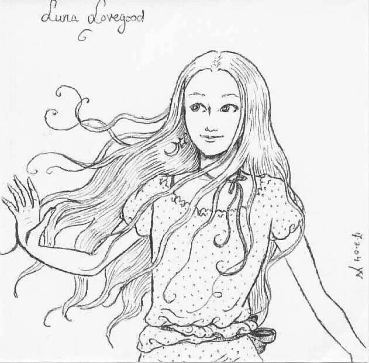 Ginny Weasley luxury coloring page