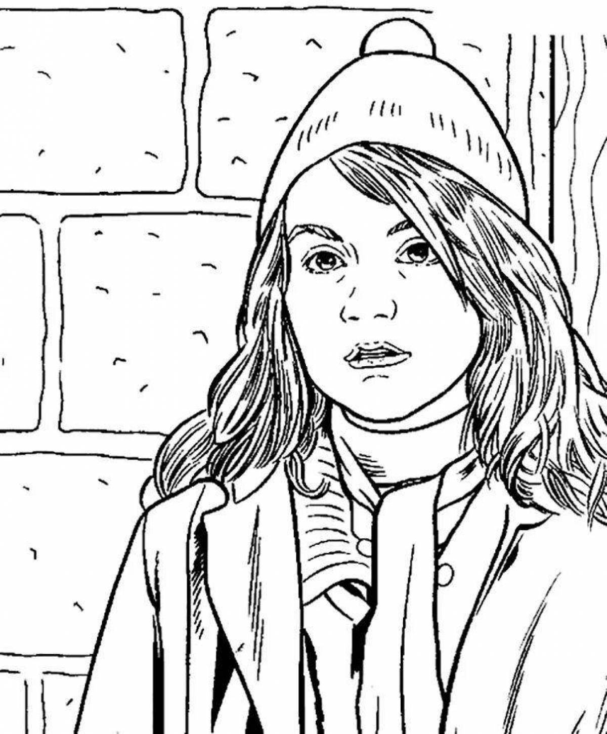 Glowing Ginny Weasley Coloring Page