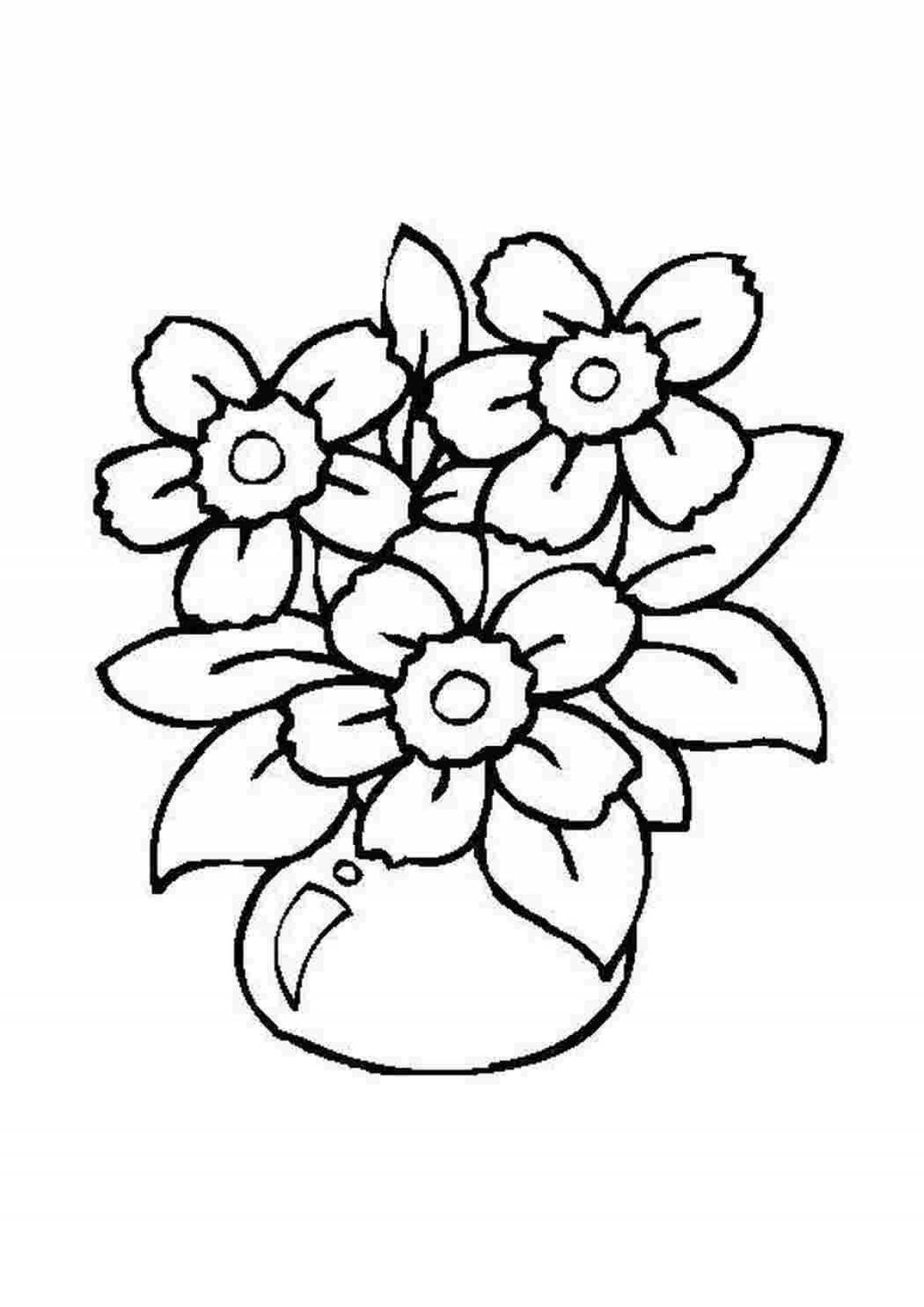 Fabulous coloring pages flowers for mom