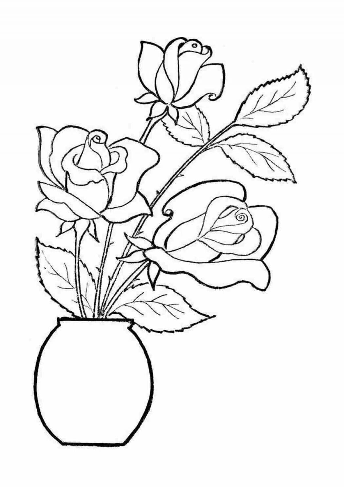 Adorable flower coloring for mom