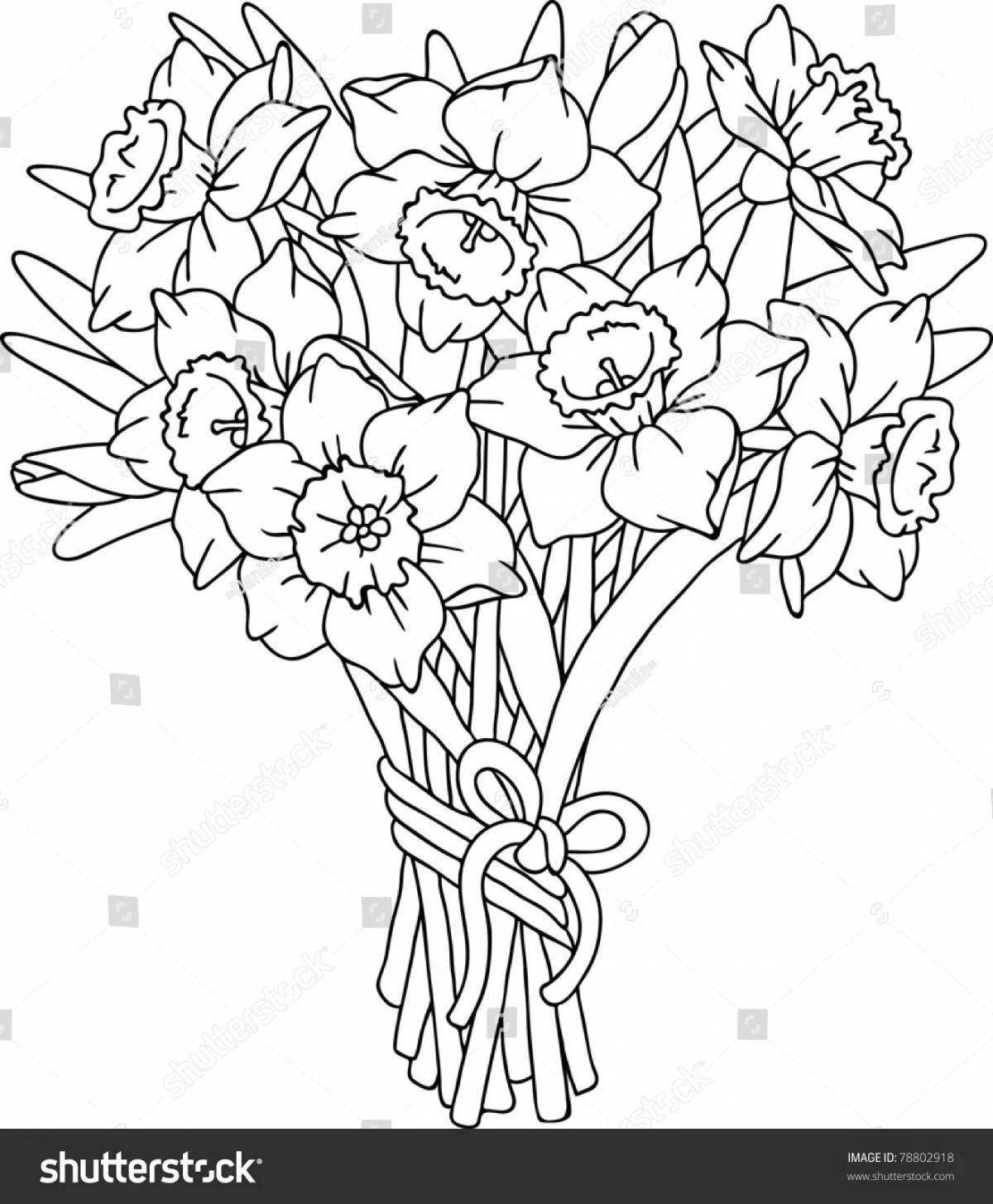 Big coloring flowers for mom