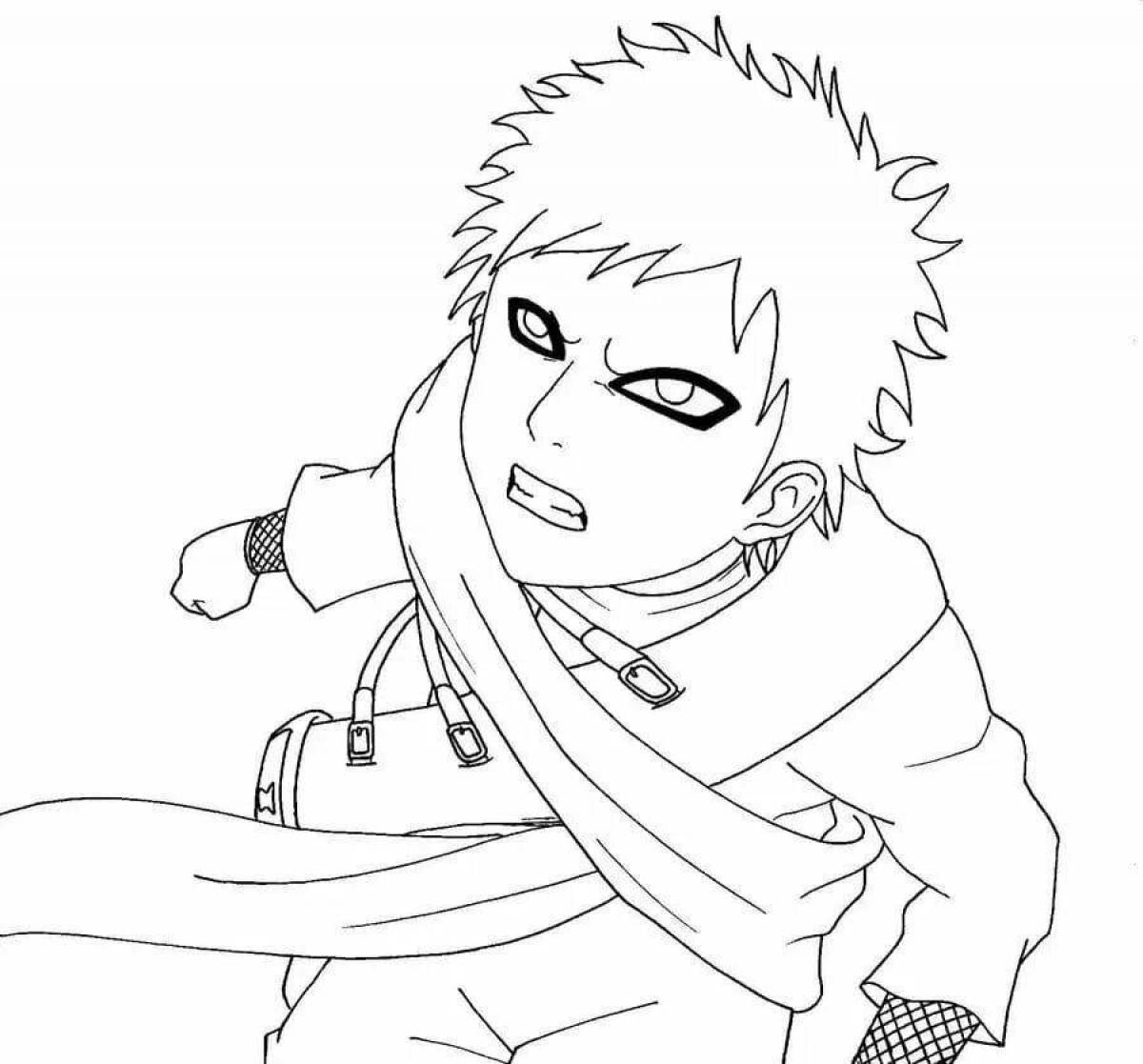 Radiant coloring page naruto characters