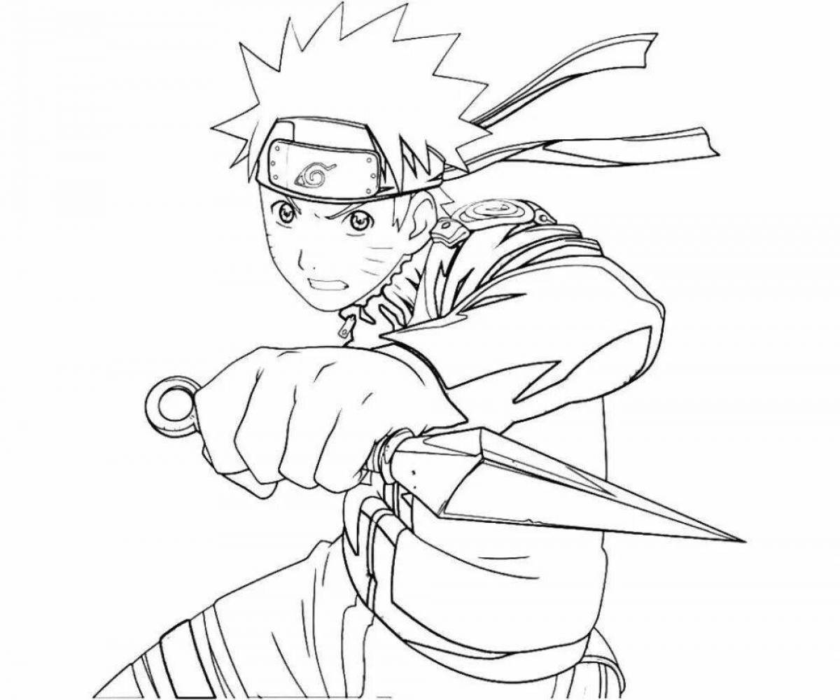 Exciting naruto character coloring pages