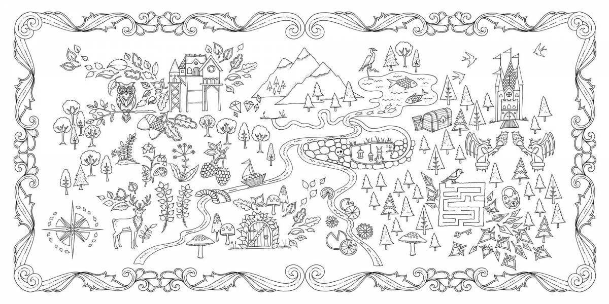 Fantastic fairy world coloring book