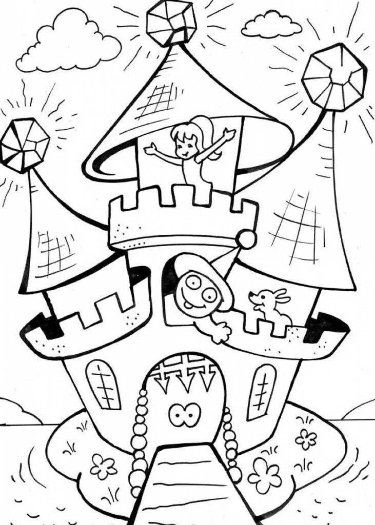 Blissful coloring fantasy world