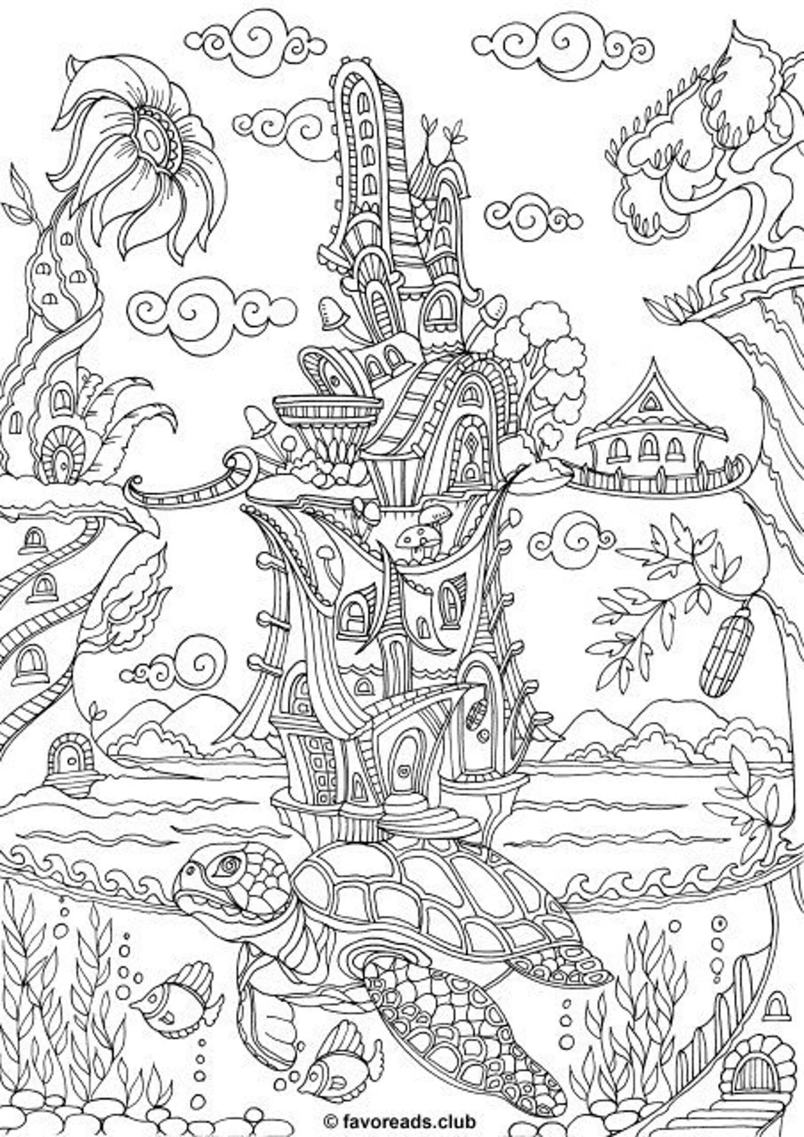 Royal coloring fairy tale world