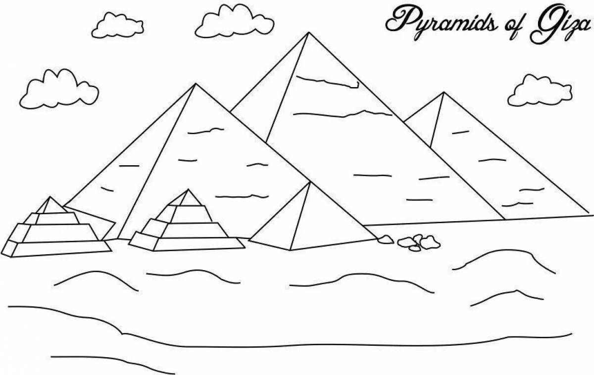 Coloring page great pyramid of cheops