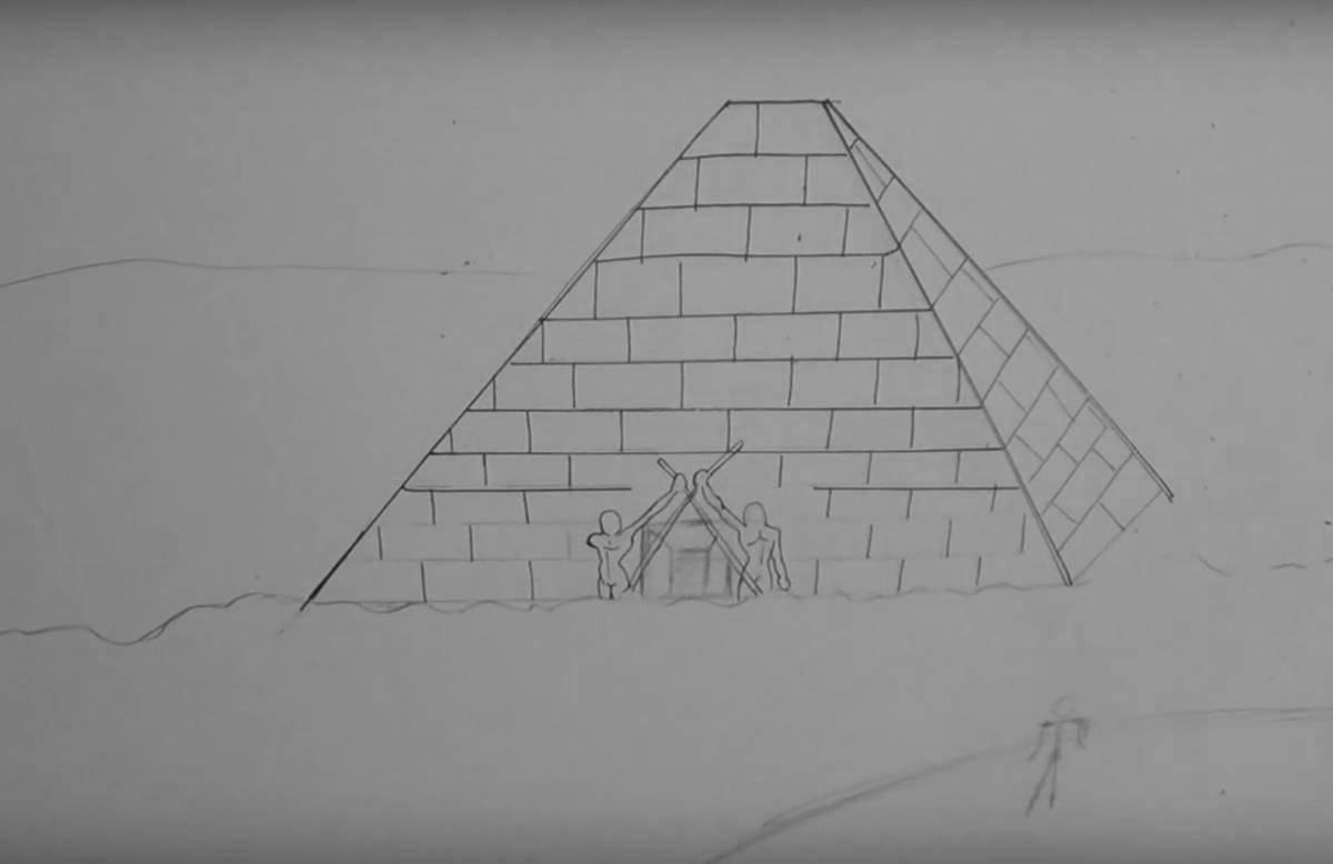 Раскраска великолепная пирамида хеопса