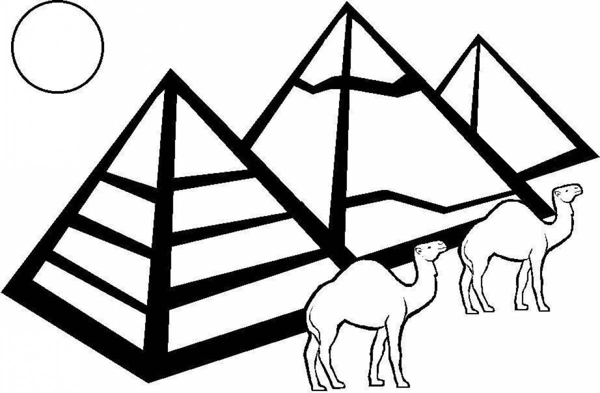 Coloring page impressive Cheops pyramid